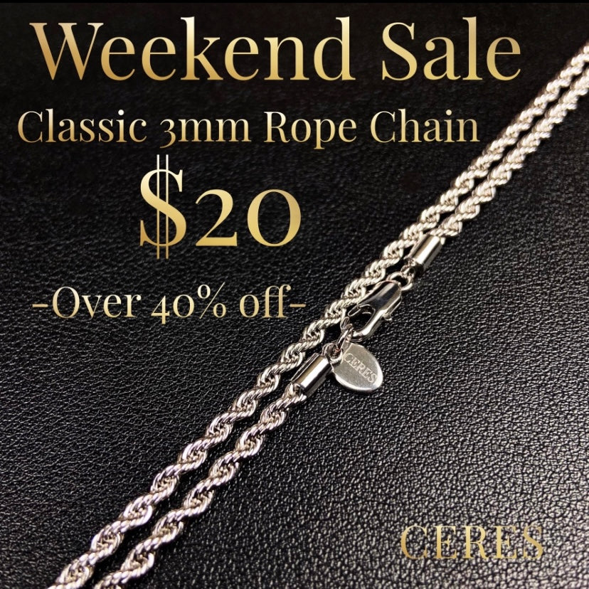 6mm Rope Chain Iced Lock - 14k – CERES Fine Jewelry