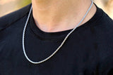 BOGO 18k White Gold Rope Chain