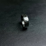 Hammered Black Zirconium Band