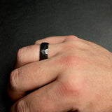 Hammered Black Zirconium Band