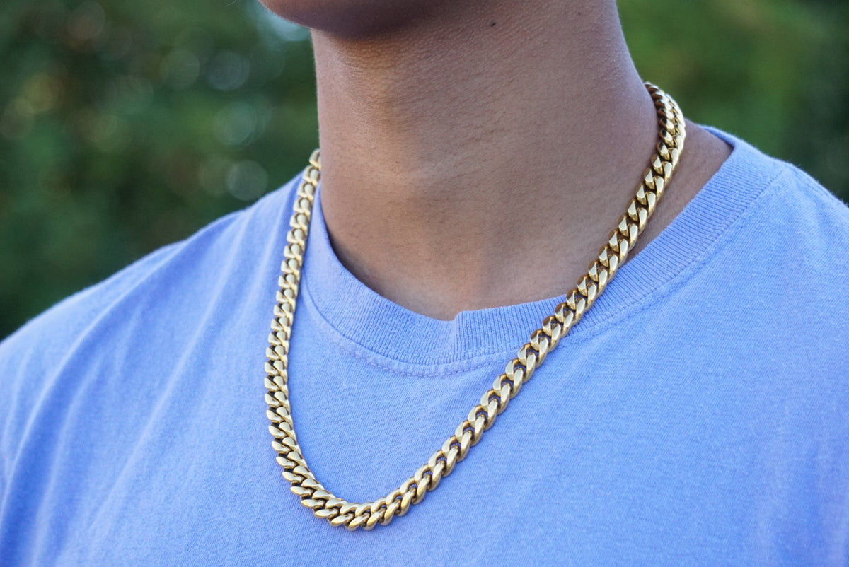 18K Gold Miami Cuban Link Chain 10mm – CERES Fine Jewelry