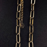 14k Gold Paperclip Chain Necklace